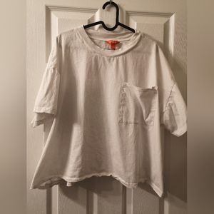 Plus Size Joe Fresh White Crop Top 3x